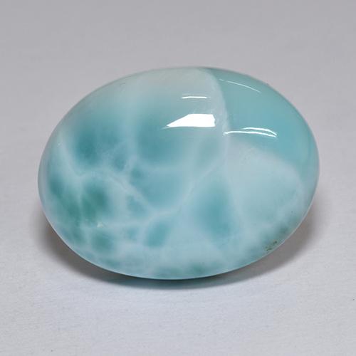 8,82 ctw natürlicher blauer Larimar, Oval Schliff, Lichtundurchlässig