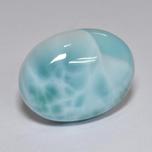 8,82 ctw natürlicher blauer Larimar, Oval Schliff, Lichtundurchlässig