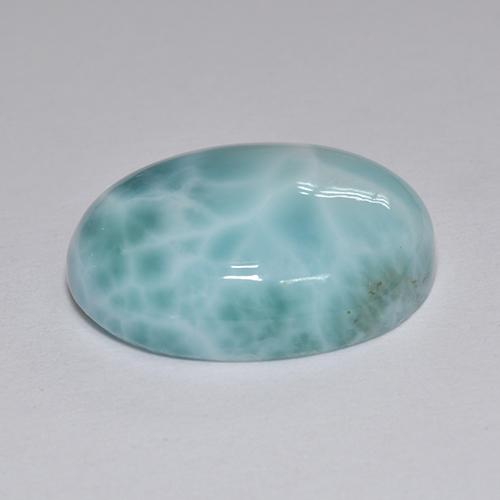 8,82 ctw natürlicher blauer Larimar, Oval Schliff, Lichtundurchlässig