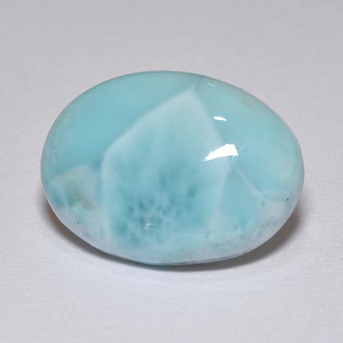 7,36 ctw natürlicher blauer Larimar, Oval Schliff, Lichtundurchlässig