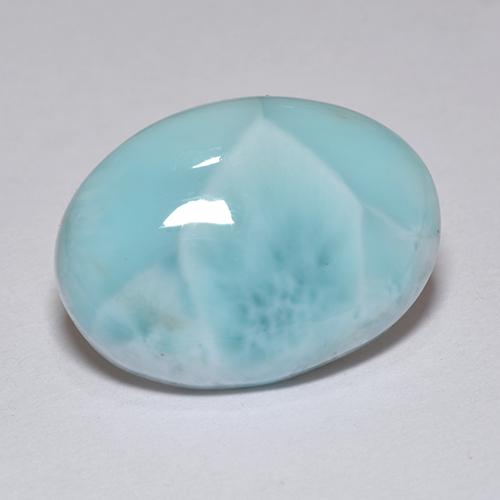 7,36 ctw natürlicher blauer Larimar, Oval Schliff, Lichtundurchlässig