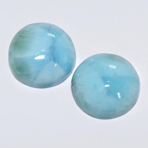 6.31 ct natürliche Blau Larimar-Edelsteine, Rund Schliff, Lichtundurchlässig