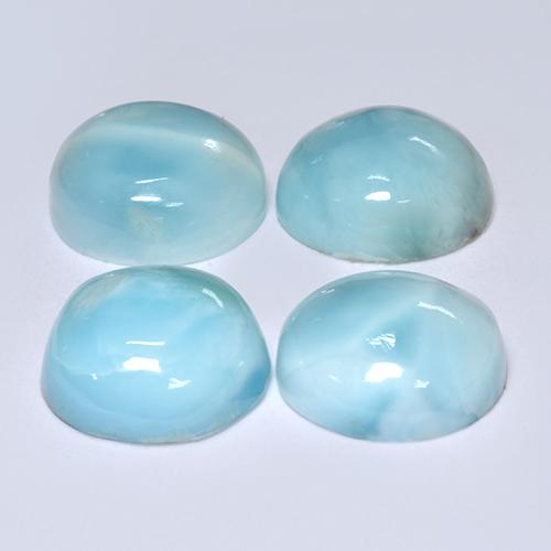 14,19 ct natürliche türkiser Larimar-Edelsteine, Rundschliff, Lichtundurchlässig
