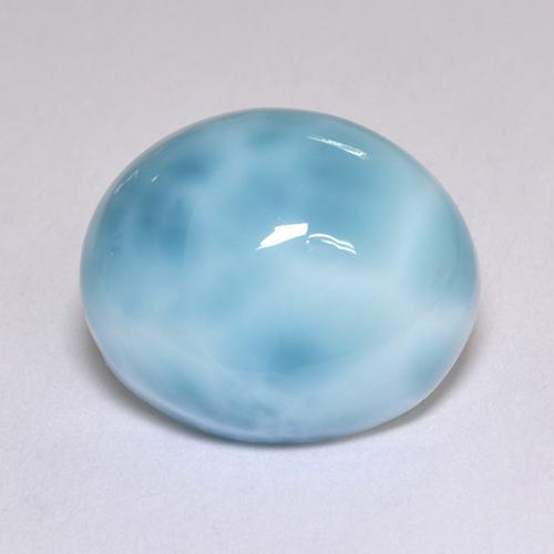 5,05 ctw natürlicher blauer Larimar, Oval Schliff, Lichtundurchlässig