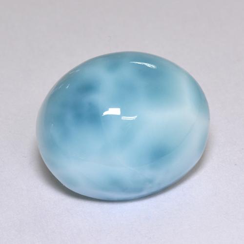 5,05 ctw natürlicher blauer Larimar, Oval Schliff, Lichtundurchlässig