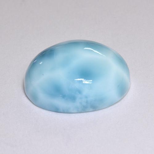 5,05 ctw natürlicher blauer Larimar, Oval Schliff, Lichtundurchlässig