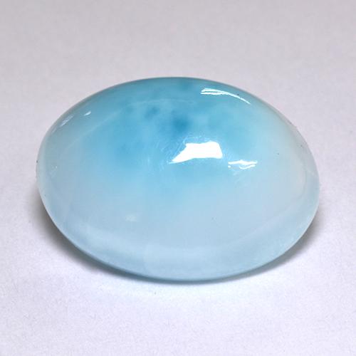 5,51 ctw natürlicher blauer Larimar, Oval Schliff, Lichtdurchlässig