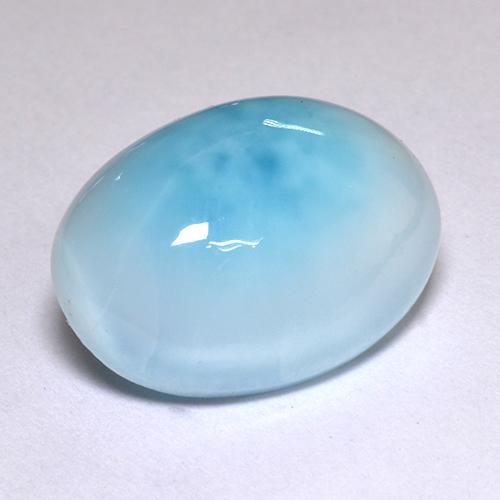 5,51 ctw natürlicher blauer Larimar, Oval Schliff, Lichtdurchlässig