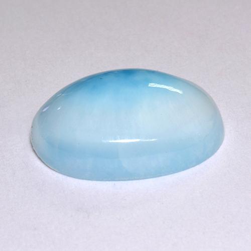 5,51 ctw natürlicher blauer Larimar, Oval Schliff, Lichtdurchlässig