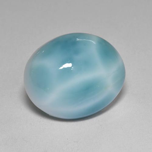 4,77 ctw natürlicher blauer Larimar, Oval Schliff, Lichtundurchlässig