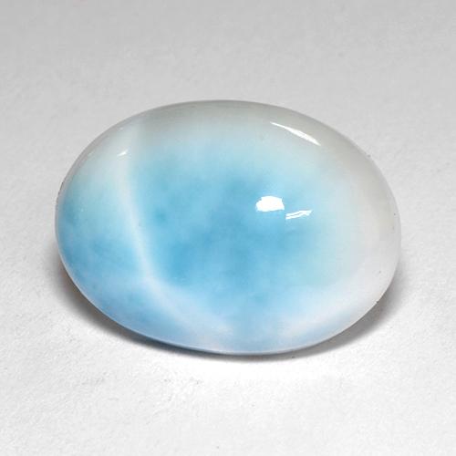 4,91 ctw natürlicher blauer Larimar, Oval Schliff, Lichtundurchlässig