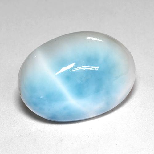 4,91 ctw natürlicher blauer Larimar, Oval Schliff, Lichtundurchlässig