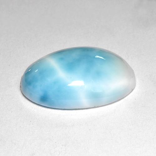 4,91 ctw natürlicher blauer Larimar, Oval Schliff, Lichtundurchlässig