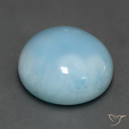 9,17 ctw natürlicher Wasserblau Larimar, Runden, Lichtdurchlässig
