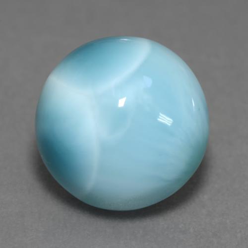 6,39 ctw natürlicher blauer Larimar, Rundschliff, Lichtundurchlässig