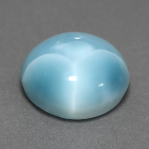 6,39 ctw natürlicher blauer Larimar, Rundschliff, Lichtundurchlässig