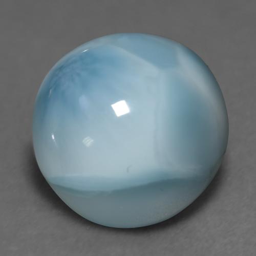 6,54 ctw natürlicher blauer Larimar, Rundschliff, Lichtundurchlässig