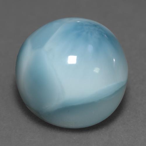 6,54 ctw natürlicher blauer Larimar, Rundschliff, Lichtundurchlässig