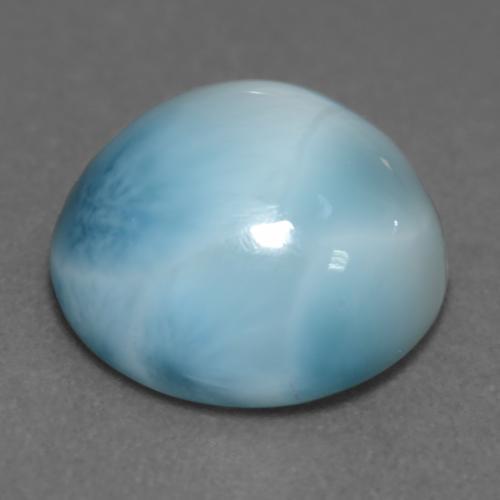6,54 ctw natürlicher blauer Larimar, Rundschliff, Lichtundurchlässig