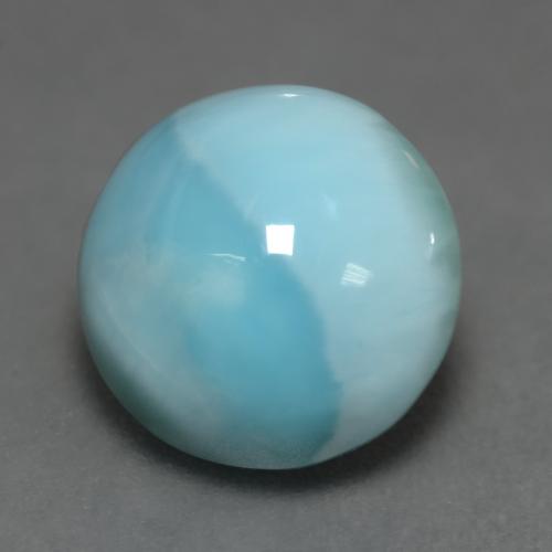6,45 ctw natürlicher blauer Larimar, Rundschliff, Lichtundurchlässig