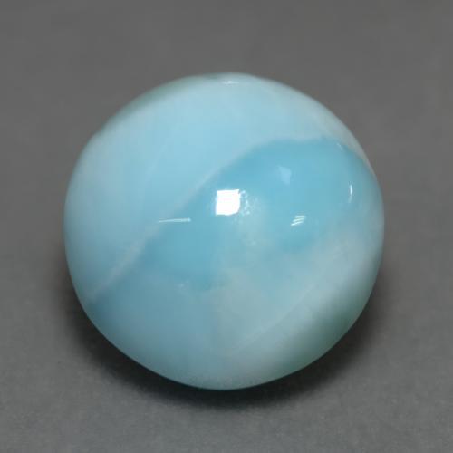 6,45 ctw natürlicher blauer Larimar, Rundschliff, Lichtundurchlässig