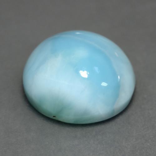 6,45 ctw natürlicher blauer Larimar, Rundschliff, Lichtundurchlässig