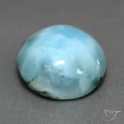 9,17 ctw natürlicher hellblau Larimar, Runden, Lichtundurchlässig