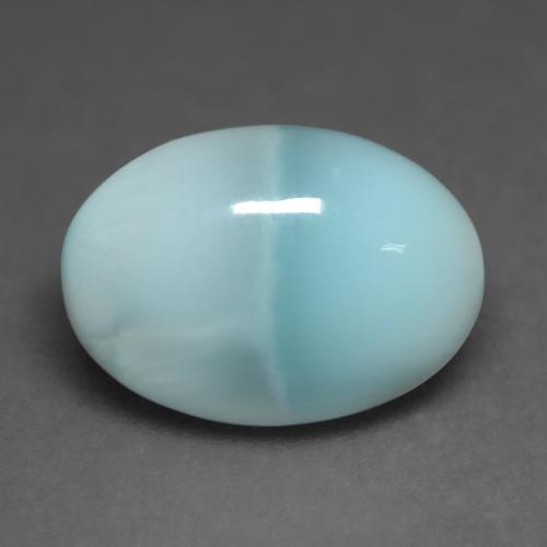 4,79 ctw natürlicher türkiser Larimar, Oval Schliff, Lichtdurchlässig