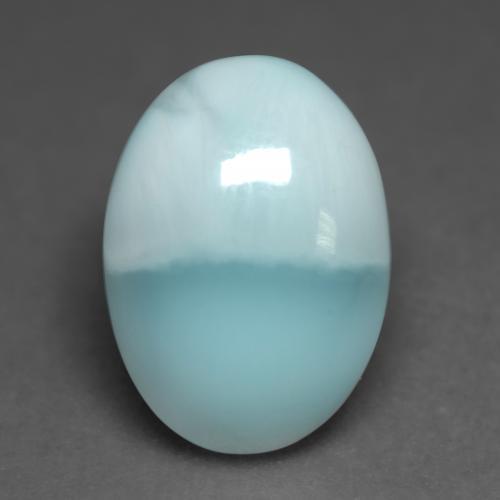4,79 ctw natürlicher türkiser Larimar, Oval Schliff, Lichtdurchlässig