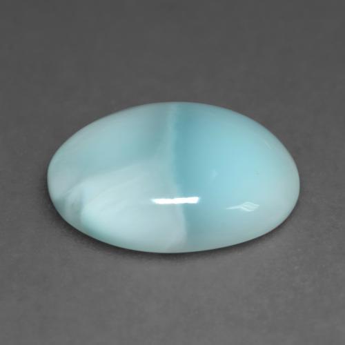 4,79 ctw natürlicher türkiser Larimar, Oval Schliff, Lichtdurchlässig