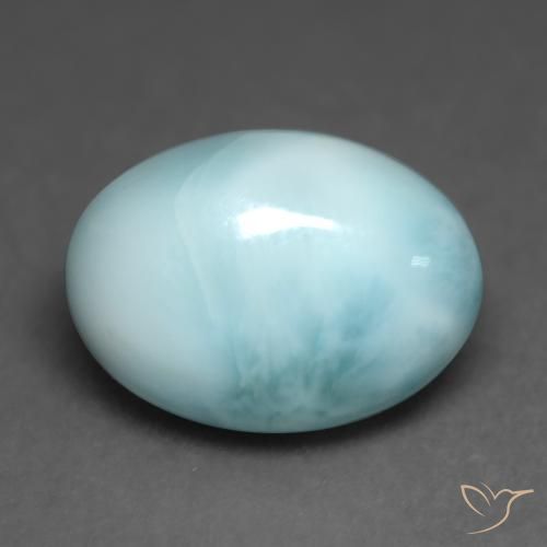4.97ct Natürlicher hellblau-grün Larimar, Oval, Lichtdurchlässig