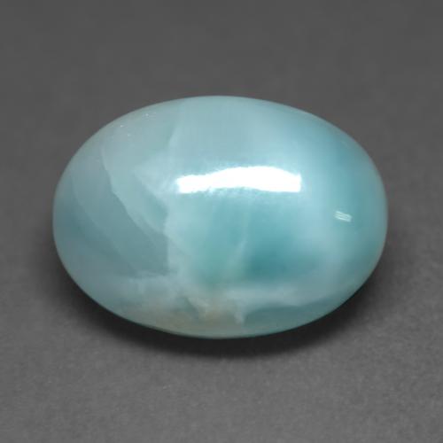 9,17 ctw natürlicher hellblau-grün Larimar, Oval Schliff, Lichtundurchlässig