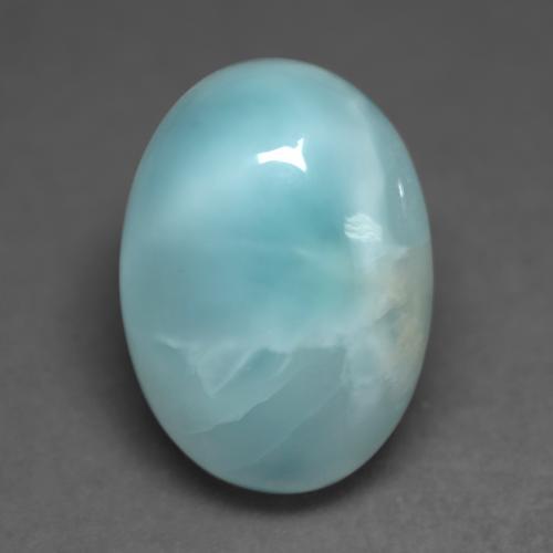 9,17 ctw natürlicher hellblau-grün Larimar, Oval Schliff, Lichtundurchlässig