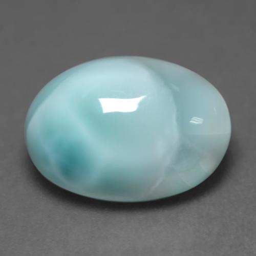 4,83 ctw natürlicher türkiser Larimar, Oval Schliff, Lichtdurchlässig