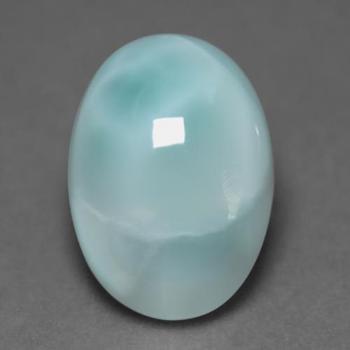 4,83 ctw natürlicher türkiser Larimar, Oval Schliff, Lichtdurchlässig