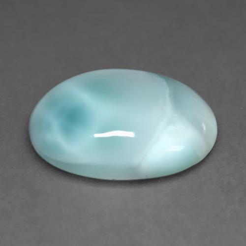 4,83 ctw natürlicher türkiser Larimar, Oval Schliff, Lichtdurchlässig