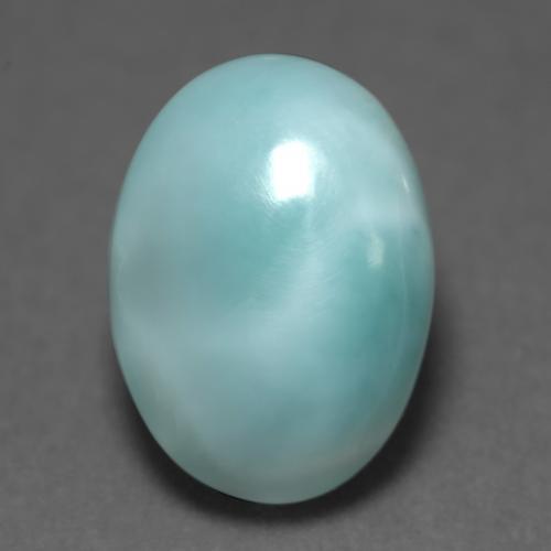 9,17 ctw natürlicher hellblau-grün Larimar, Oval Schliff, Lichtdurchlässig