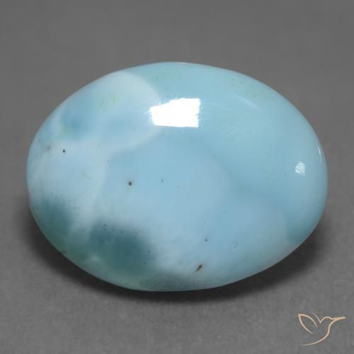 7,50 ctw natürlicher türkiser Larimar, Oval Schliff, Lichtundurchlässig