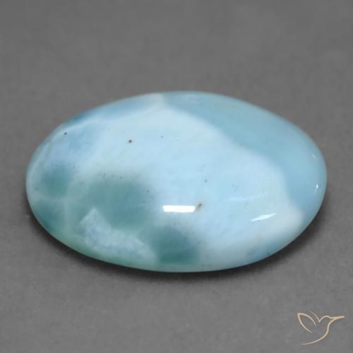 7,50 ctw natürlicher türkiser Larimar, Oval Schliff, Lichtundurchlässig