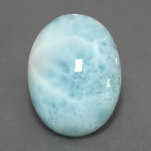 9,17 ctw natürlicher Blau-grün Larimar, Oval Schliff, Lichtundurchlässig