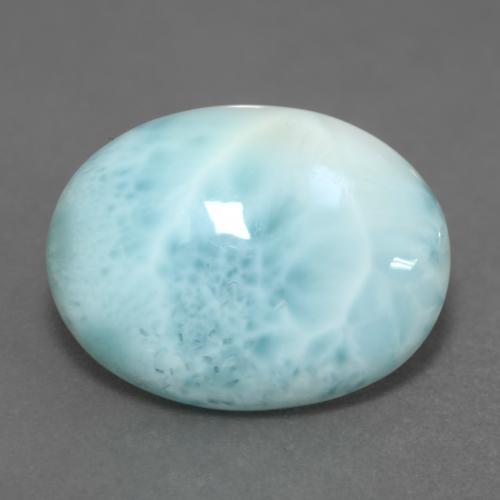 9,17 ctw natürlicher Blau-grün Larimar, Oval Schliff, Lichtundurchlässig
