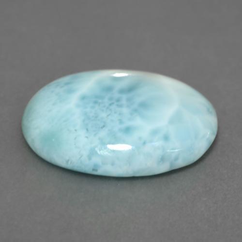 9,17 ctw natürlicher Blau-grün Larimar, Oval Schliff, Lichtundurchlässig