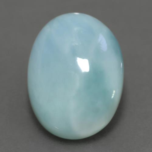 9,17 ctw natürlicher Hellgrünliches Blau Larimar, Oval Schliff, Lichtdurchlässig