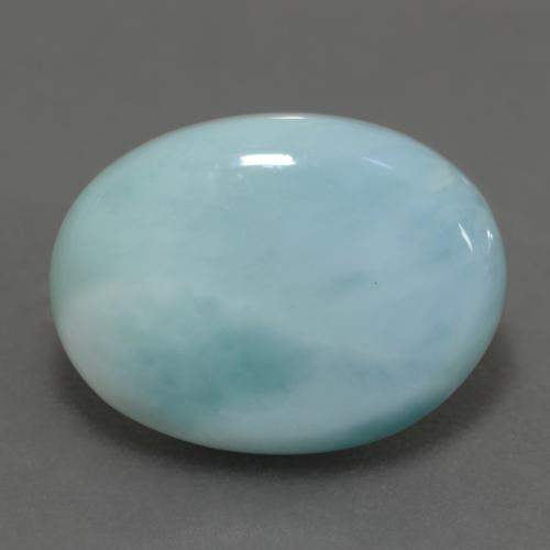 9,17 ctw natürlicher Hellgrünliches Blau Larimar, Oval Schliff, Lichtdurchlässig