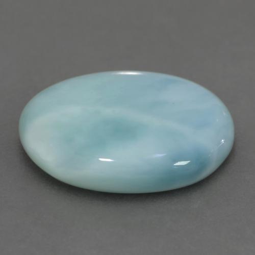 9,17 ctw natürlicher Hellgrünliches Blau Larimar, Oval Schliff, Lichtdurchlässig