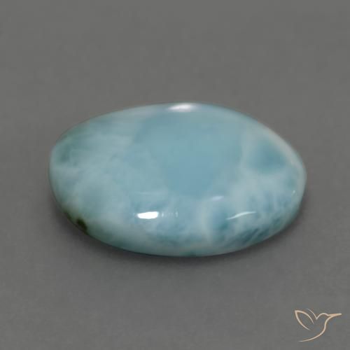9,17 ctw natürlicher hellblau-grün Larimar, Oval, Lichtundurchlässig