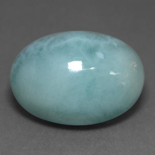 9,17 ctw natürlicher Hellgrünliches Blau Larimar, Oval Schliff, Lichtundurchlässig