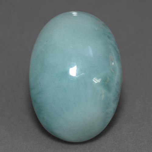 9,17 ctw natürlicher Hellgrünliches Blau Larimar, Oval Schliff, Lichtundurchlässig