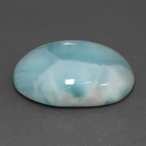 11,39 ctw natürlicher türkiser Larimar, Oval Schliff, Lichtdurchlässig