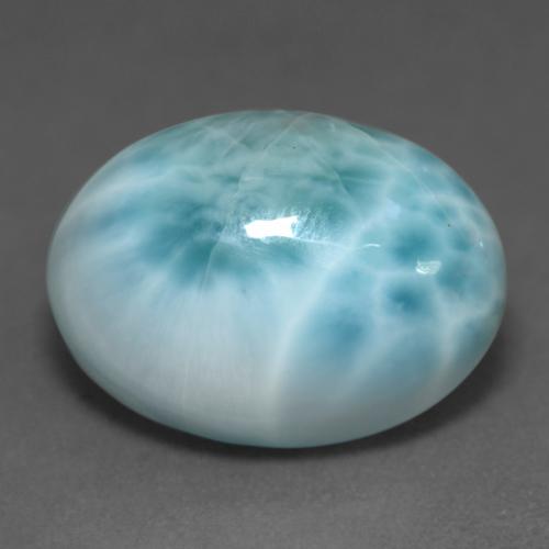 9,17 ctw natürlicher hellblau-grün Larimar, Oval Schliff, Lichtdurchlässig